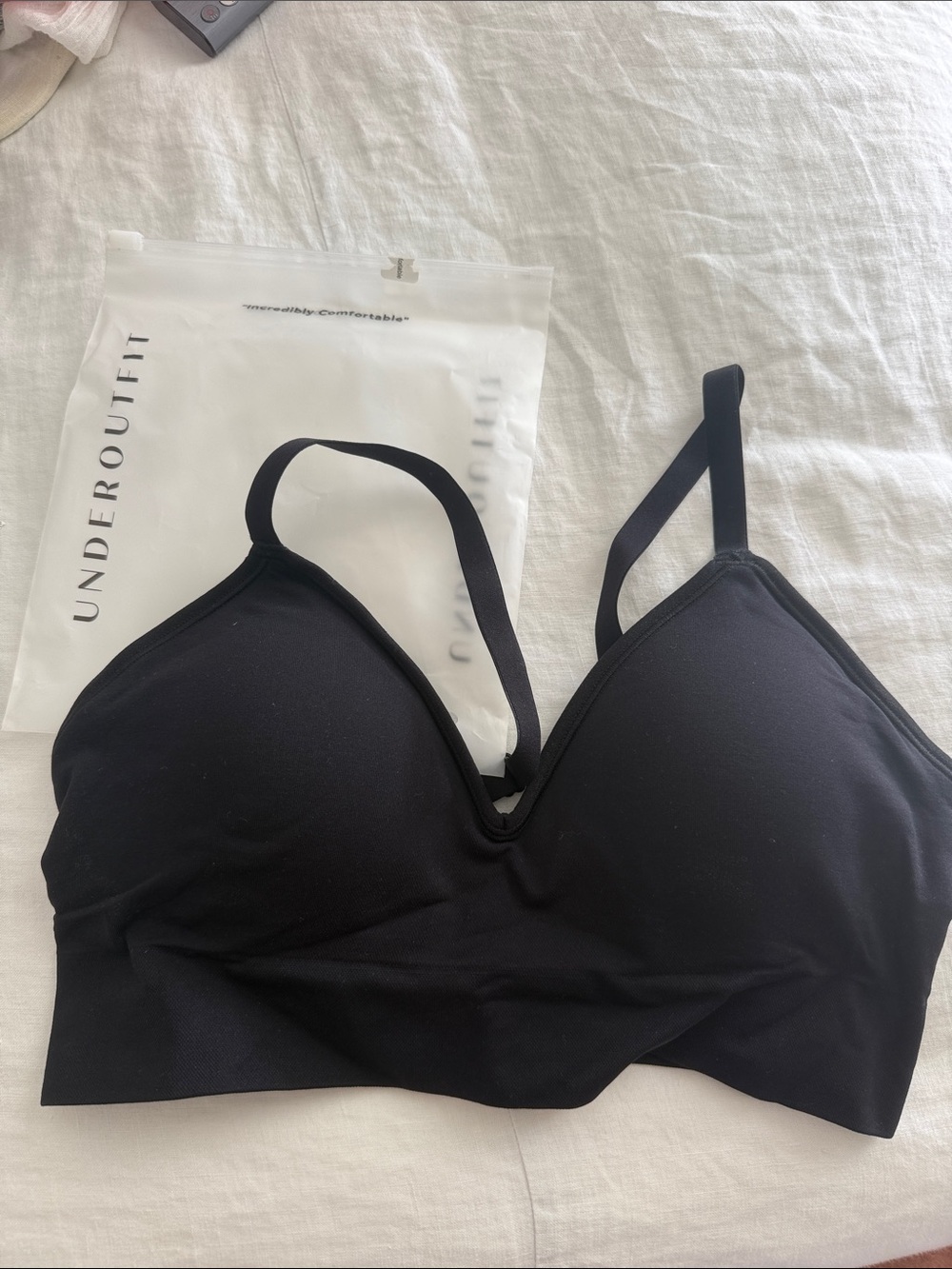 Underoutfit Black Seamless Padded Bralette sz Small